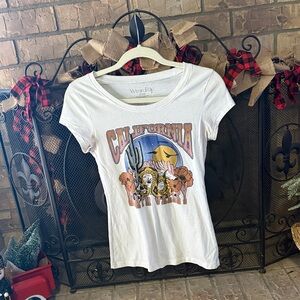 Wound Up White California Graphic Tee